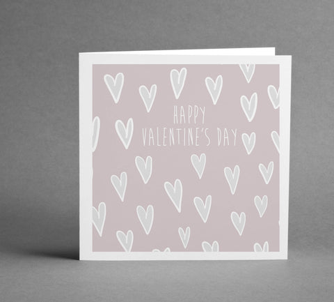 Happy Valentine's Day Hearts square card