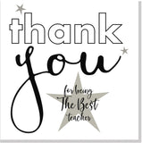 Thank you best teacher square card