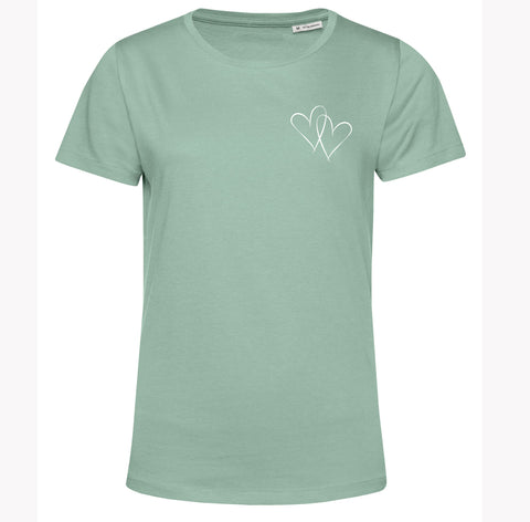 Organic Cotton T Shirt Linked Hearts