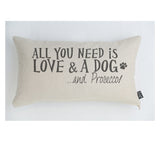 Love dog and prosecco cushion