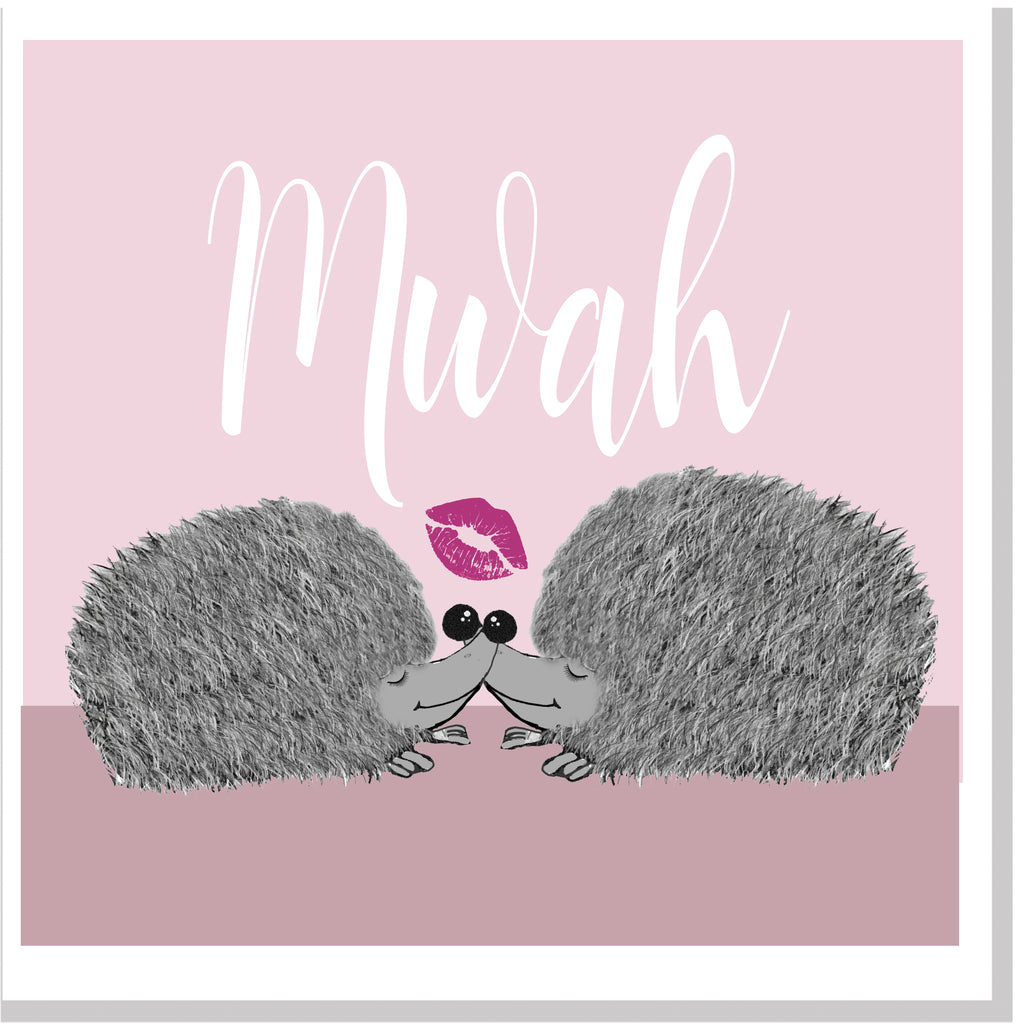 Mwah Hedgehog square card