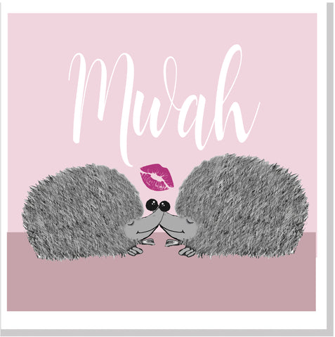 Mwah Hedgehog square card
