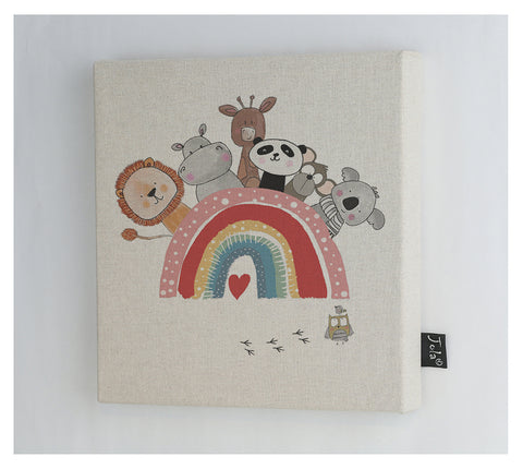 Animal Rainbow canvas frame