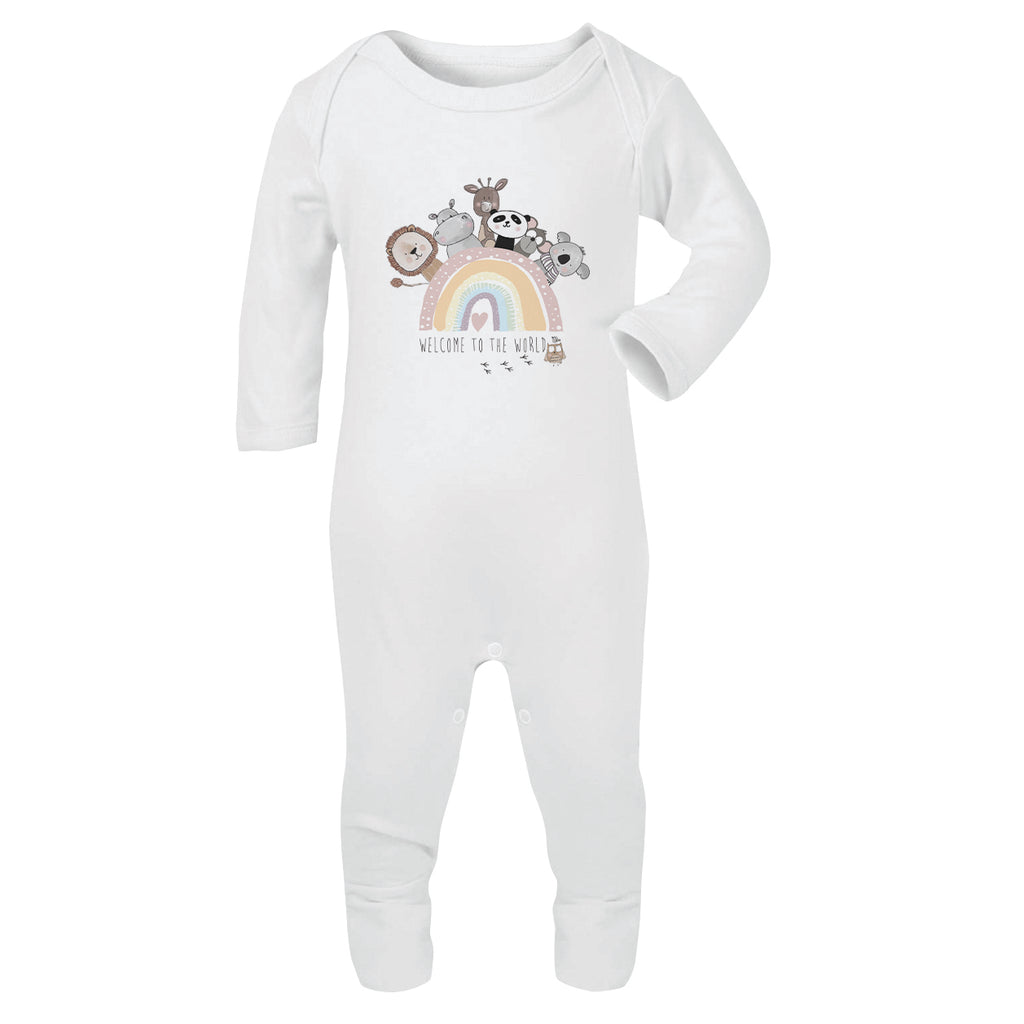 Pastel Rainbow Animals Babygrow