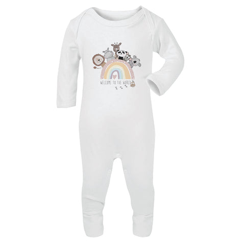 Pastel Rainbow Animals Babygrow