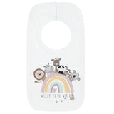 Pastel Rainbow Animals Baby Bib