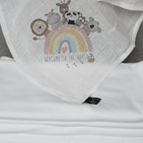 Pastel Rainbow Animals Baby Muslin