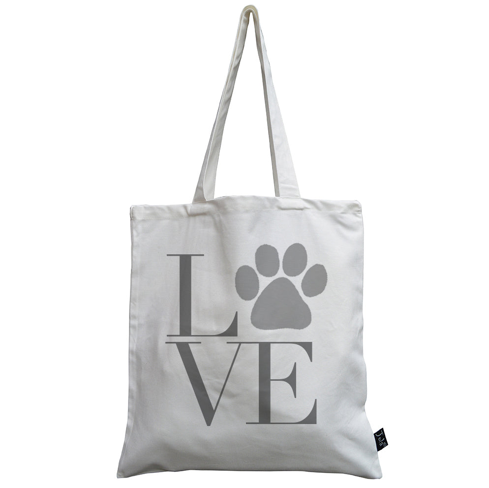 Paw Print LOVE canvas bag