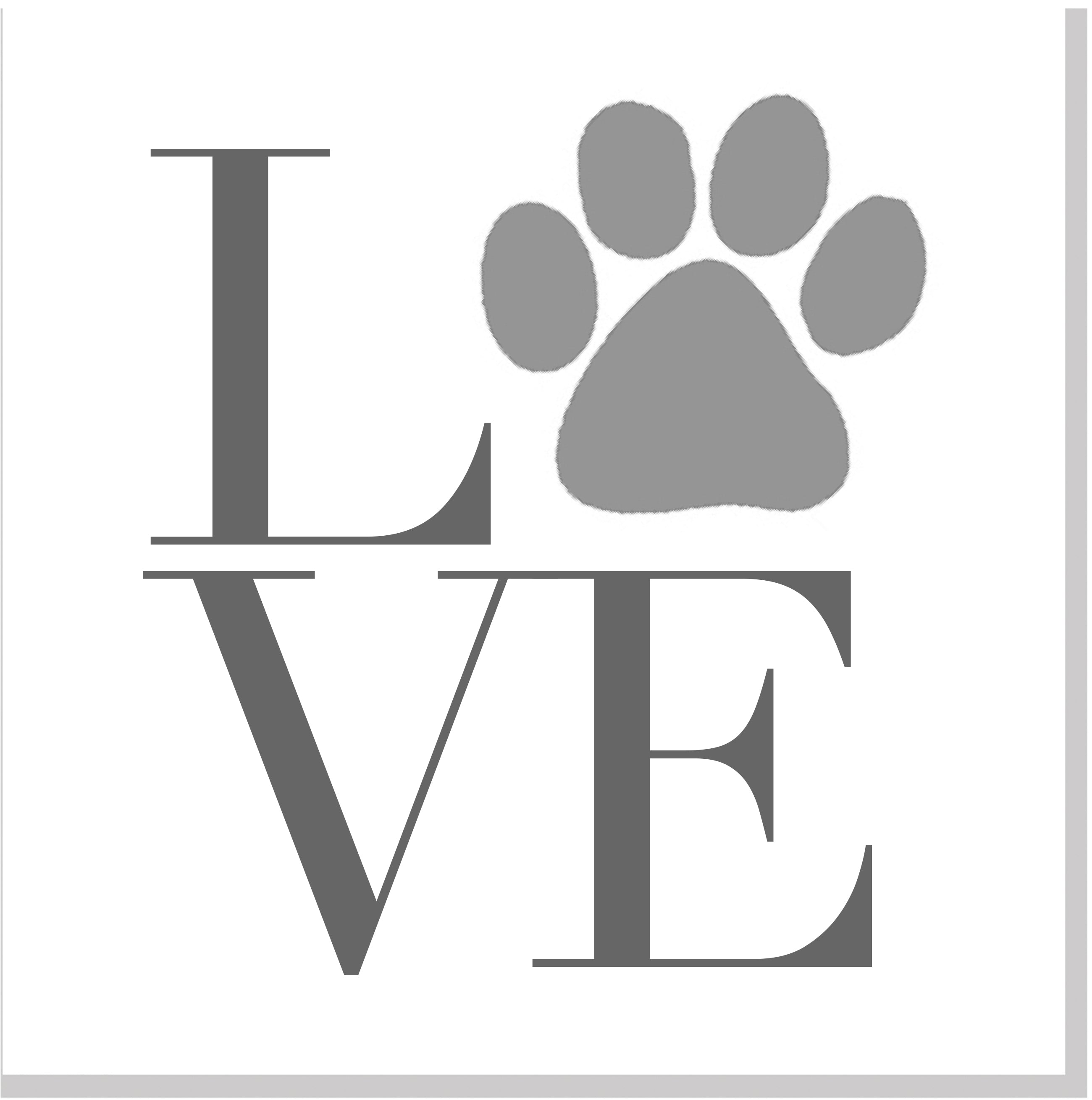 Love with paw print sales