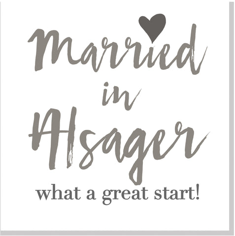 Personalised Married in City square card