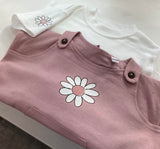 Daisy Baby Dungarees and T Shirt set