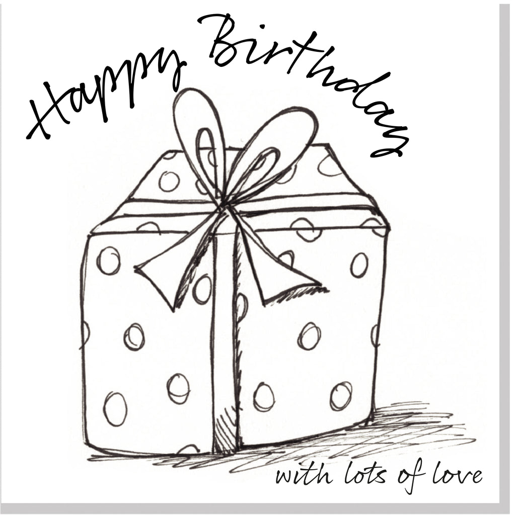Present Happy Birthday square card
