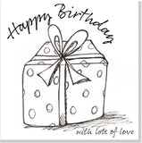Present Happy Birthday square card