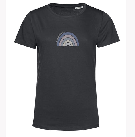 Organic Cotton T Shirt Rainbow Good Vibes