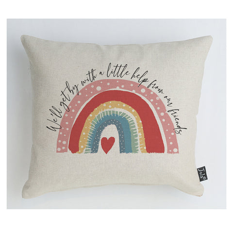 Rainbow We'll Get By cushion