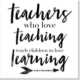 Teacher learning square card