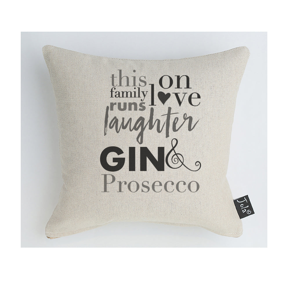 Family Gin & Prosecco cushion