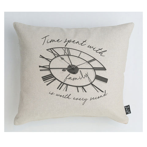 Family Time Clock cushion