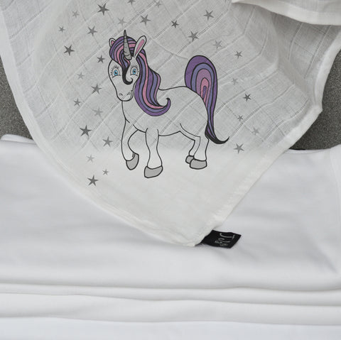 Pastel Unicorn Stars Muslin