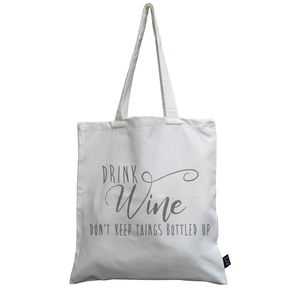 Wine Bottled up canvas bag Jola Designs