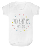 Yorkshire Born & Bred stars Baby vest