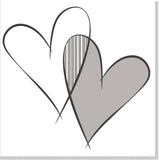 Linked hearts square card