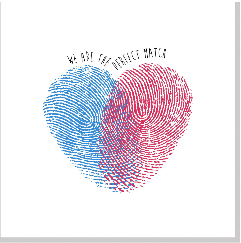 We are the Perfect Match square card