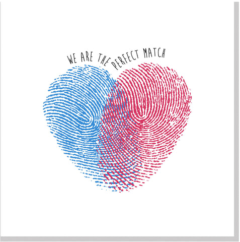 We are the Perfect Match square card