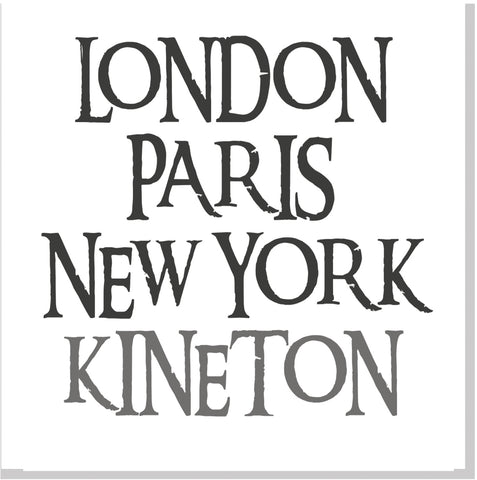 Personalised City square card font 10