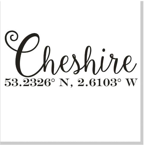 Personalised Coordinates City square card