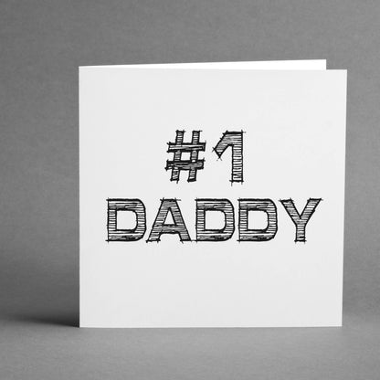 #1 Dad square card