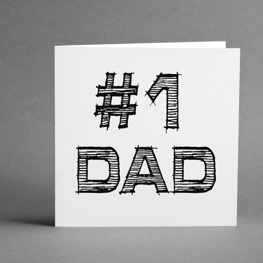 #1 Dad square card