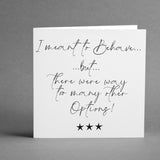 I meant to behave square card