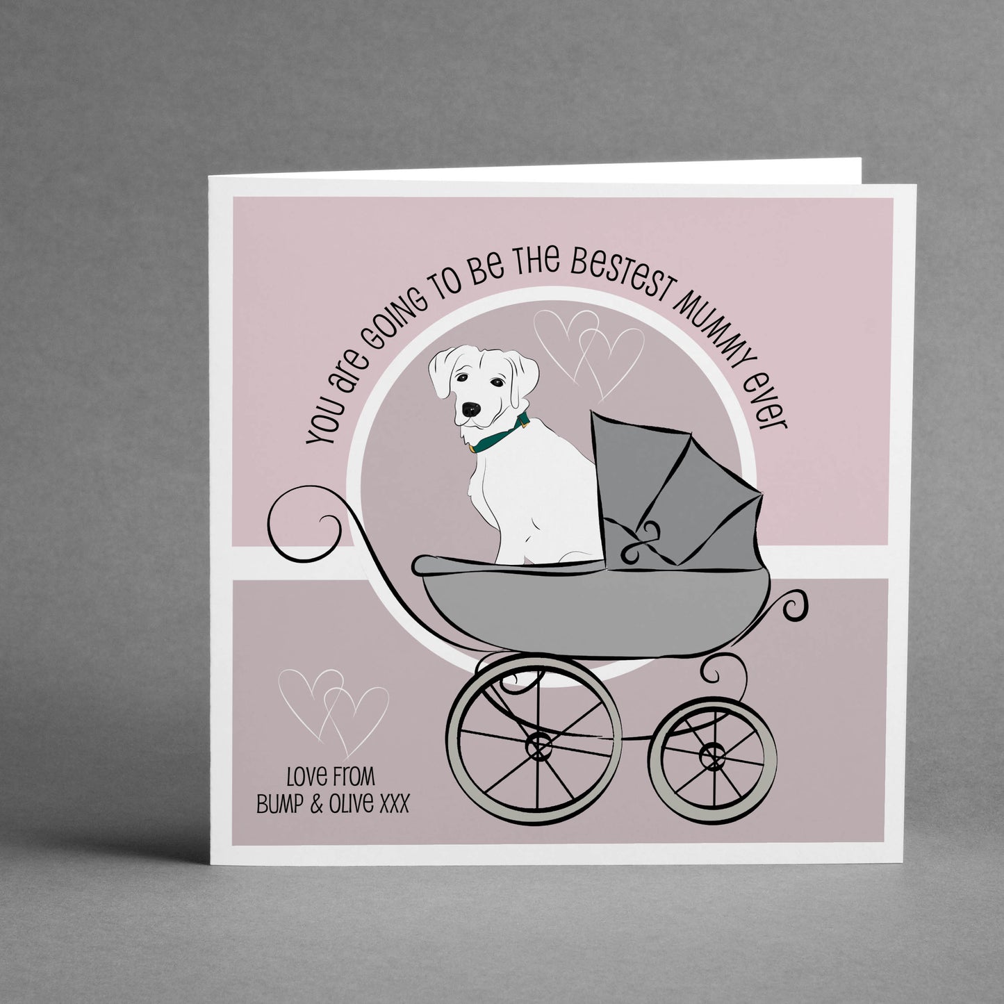 'Mummy to be' or 'Daddy to be' personalised... square card