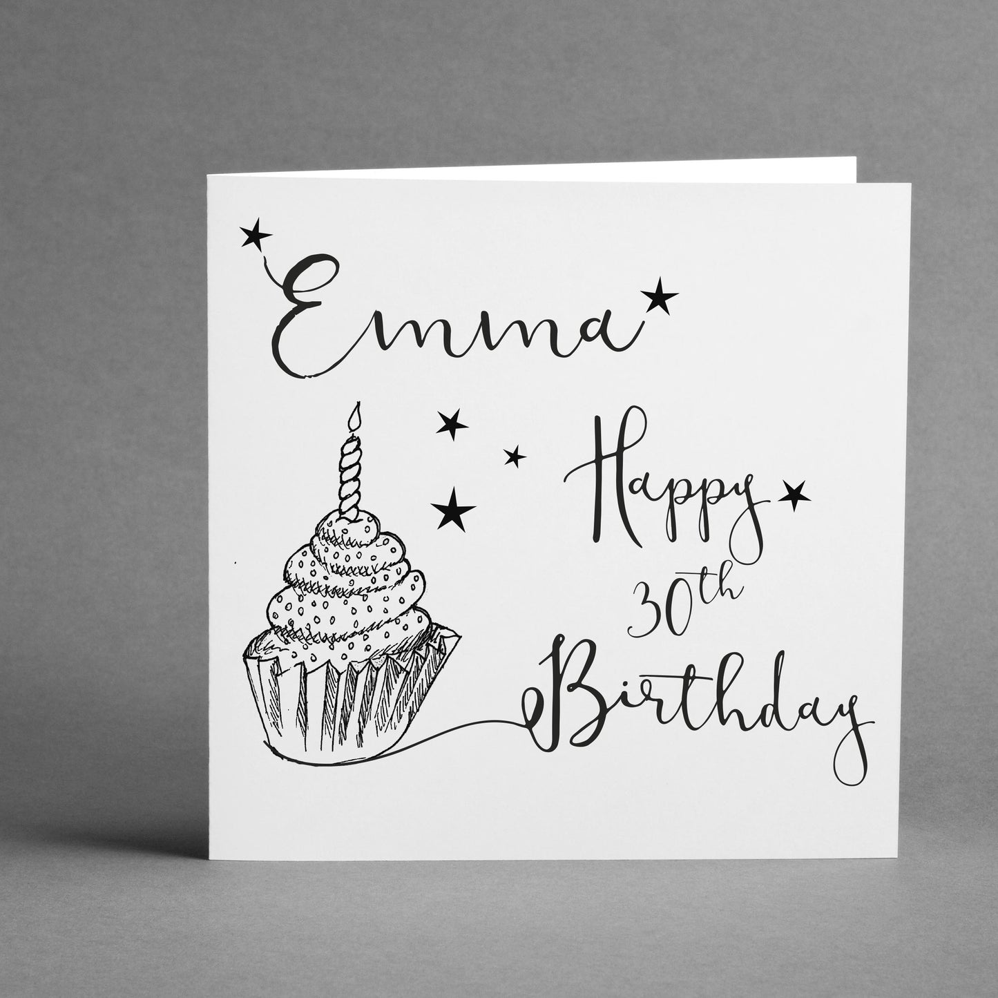 Personalised Cupcake Happy Birthday square card
