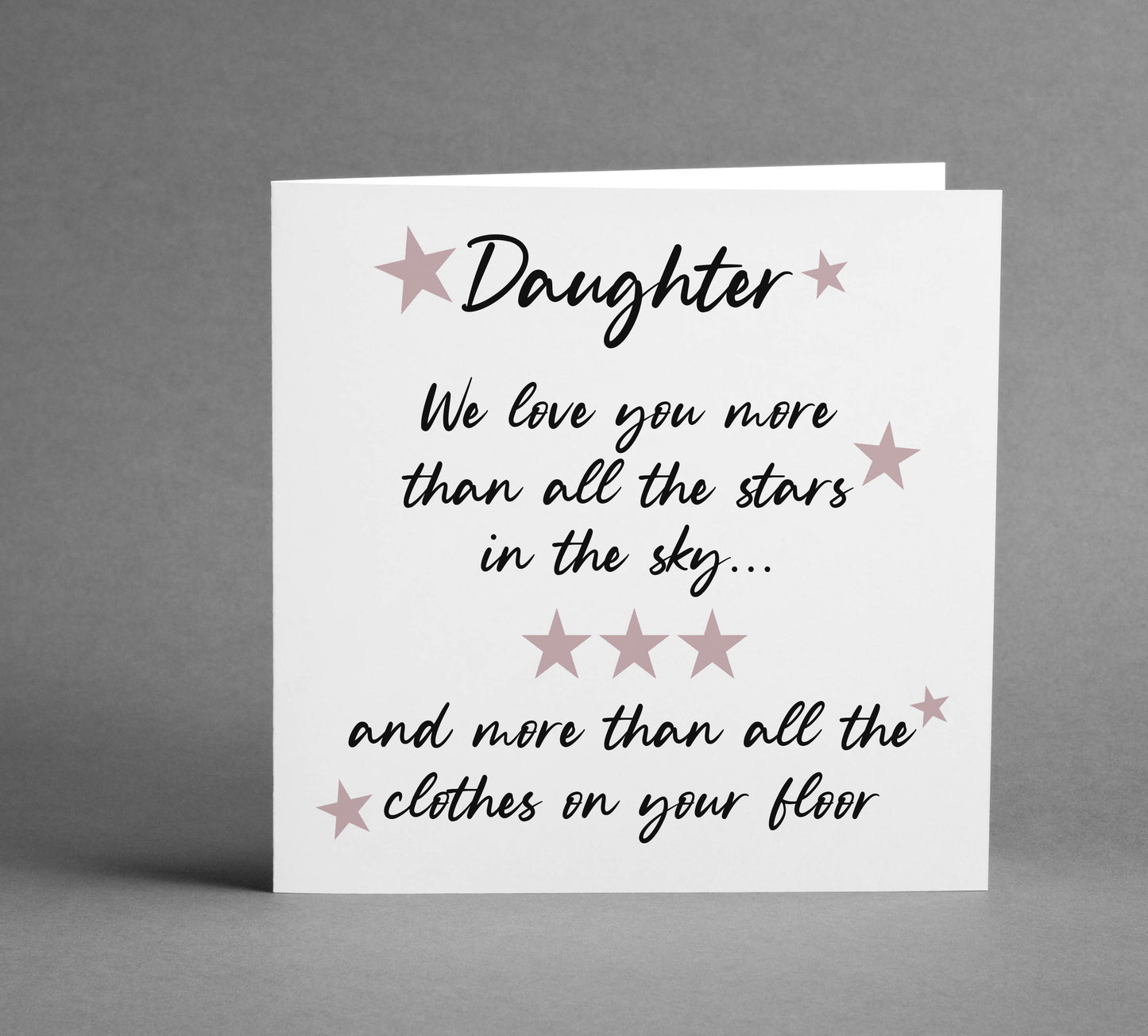 Daughter Birthday stars square card