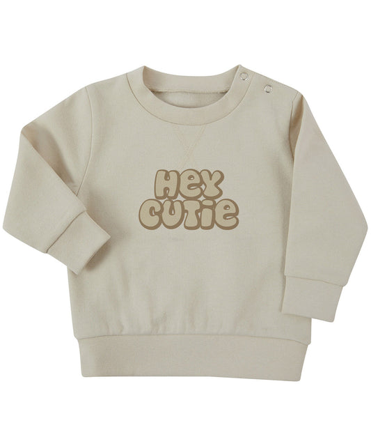 Petite Jola Natural Hey Cutie Organic Toddler Sweatshirt