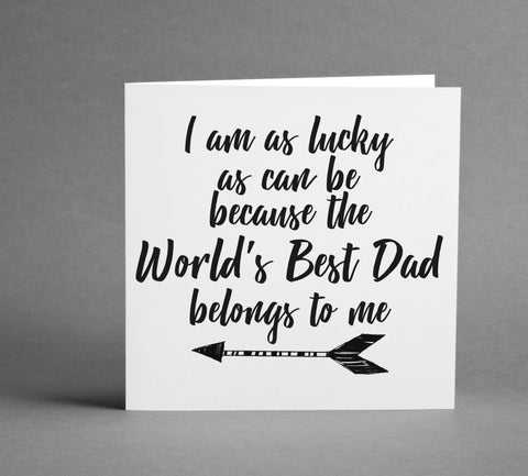 Best Dad belongs to me square card