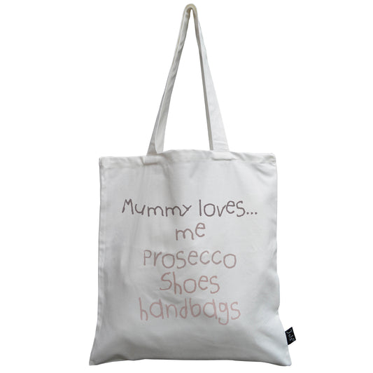 Personalised Mummy loves canvas bag