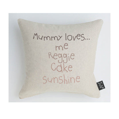 Personalised Mummy Loves cushion