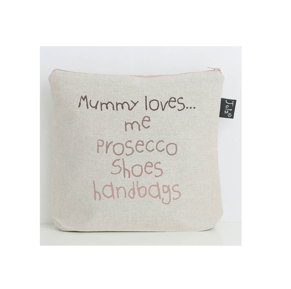 Personalised Mummy loves wash bag