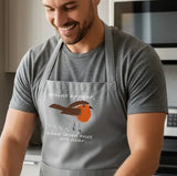 Grey Cotton Apron - select your own design