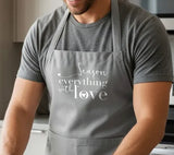 Grey Cotton Apron - select your own design