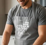 Grey Cotton Apron - select your own design