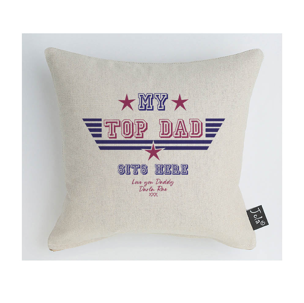 Personalised Top Dad cushion - Jola Designs