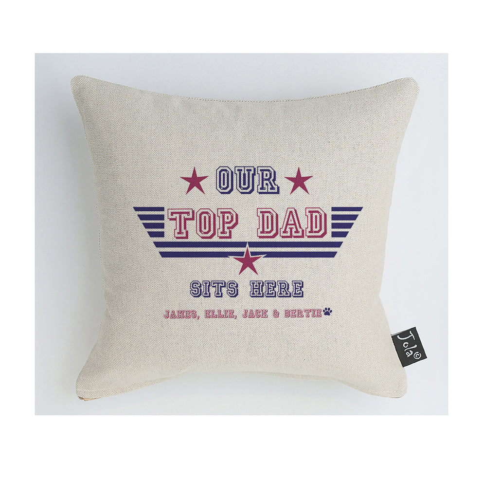 Personalised Top Dad cushion - Jola Designs