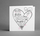 Heart Christening square card