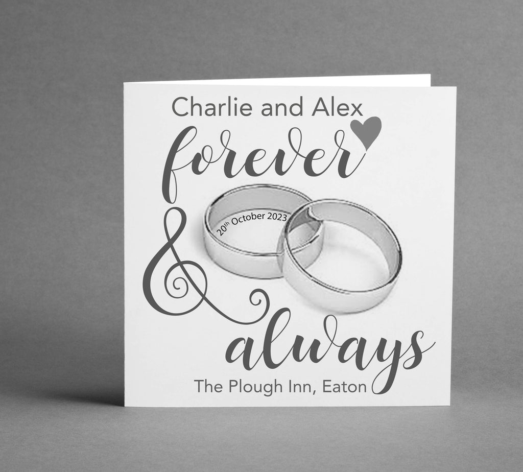 Wedding Rings Card Design Wedding rings square card