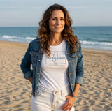 Cotton Cuffed T Shirt Carry Love Forward - 20% donation to East Cheshire Hospice