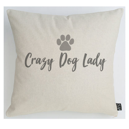 Crazy dog lady cushion